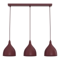 Lestenec na lanku NOAK CLASSIC 3xE27/15W/230V bordo