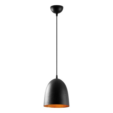 Lestenec na lanku TATTOO 1xE27/40W/230V, Ø 20 cm, črna