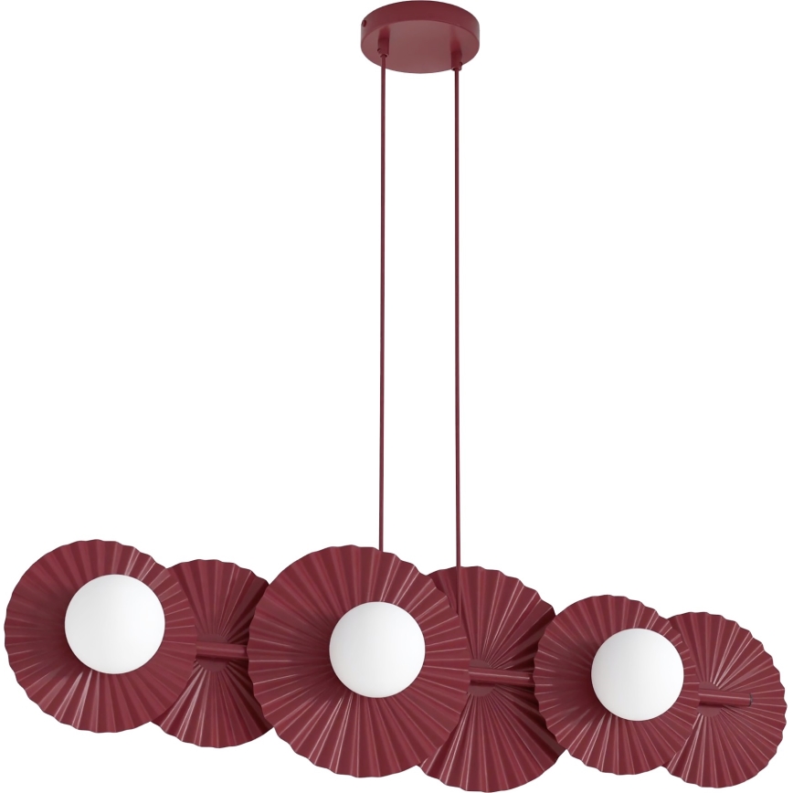 Lestenec na lanku UMBRA 6xG9/8W/230V rdeča