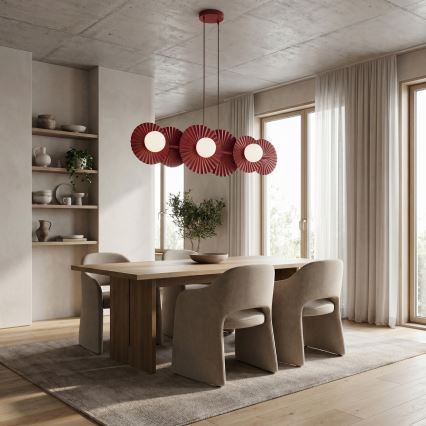 Lestenec na lanku UMBRA 6xG9/8W/230V rdeča