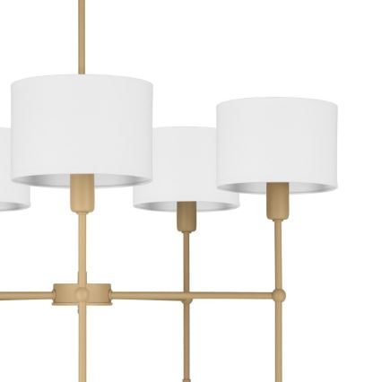 Lestenec na palici MADELA 5xE14/40W/230V bela/bež