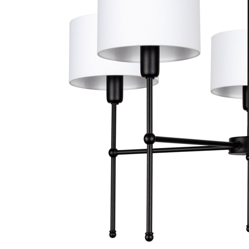 Lestenec na palici MADELA 5xE14/40W/230V bela/črna