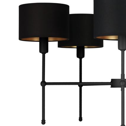 Lestenec na palici MADELA 5xE14/40W/230V črna