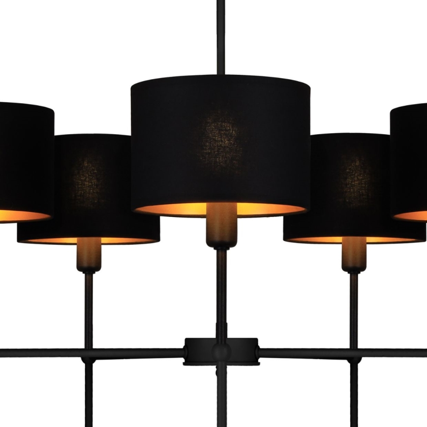 Lestenec na palici MADELA 5xE14/40W/230V črna