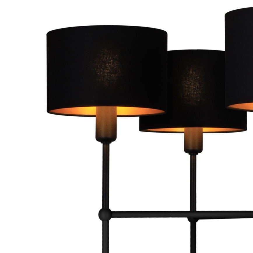 Lestenec na palici MADELA 5xE14/40W/230V črna