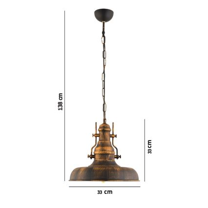 Lestenec na verigi 1xE27/40W/230V bron