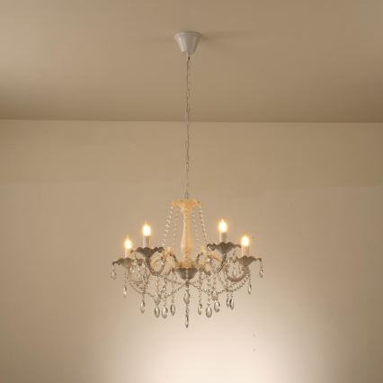 Lestenec na verigi 5xE14/15W/230V