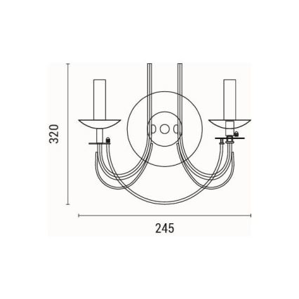 Lestenec na verigi 5xE14/15W/230V