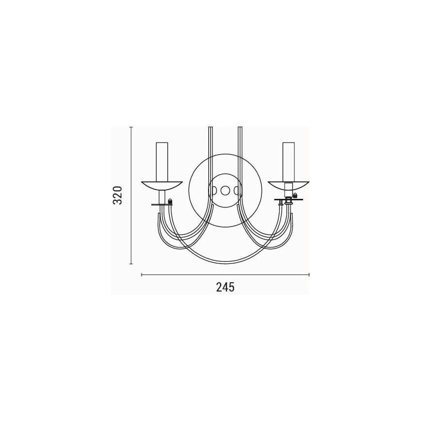 Lestenec na verigi 5xE14/15W/230V