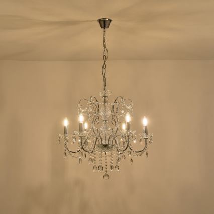 Lestenec na verigi 6xE14/15W/230V