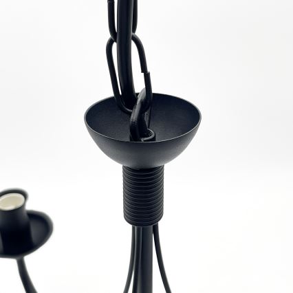 Lestenec na verigi ANTON 3xE14/15W/230V črna