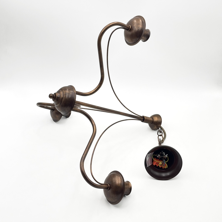 Lestenec na verigi ANTON 3xE14/15W/230V v bronzi