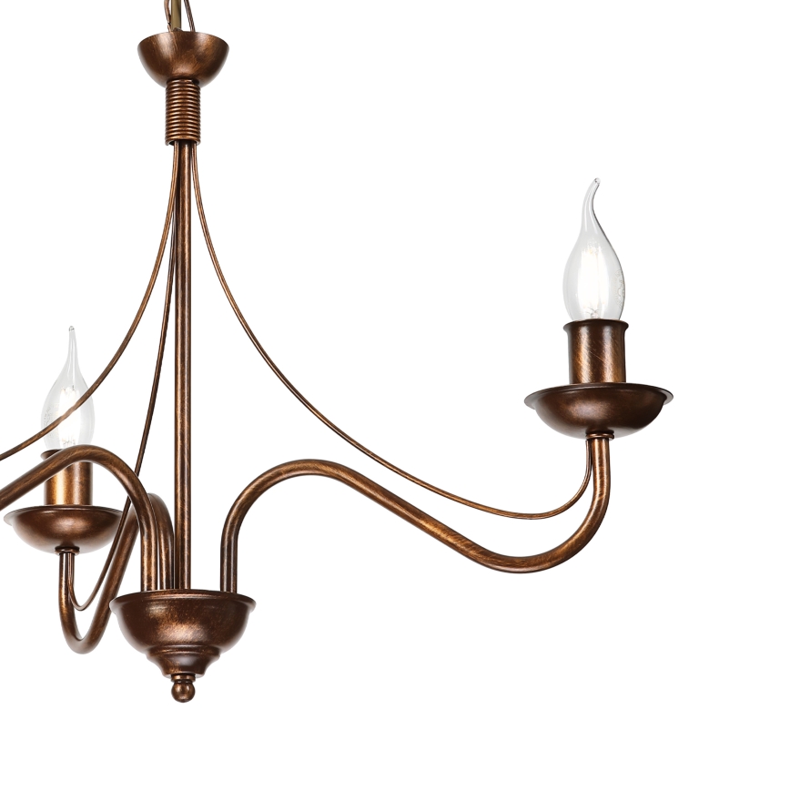 Lestenec na verigi ANTON 3xE14/15W/230V v bronzni barvi