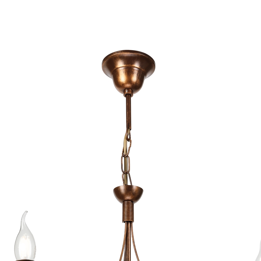 Lestenec na verigi ANTON 3xE14/15W/230V v bronzni barvi