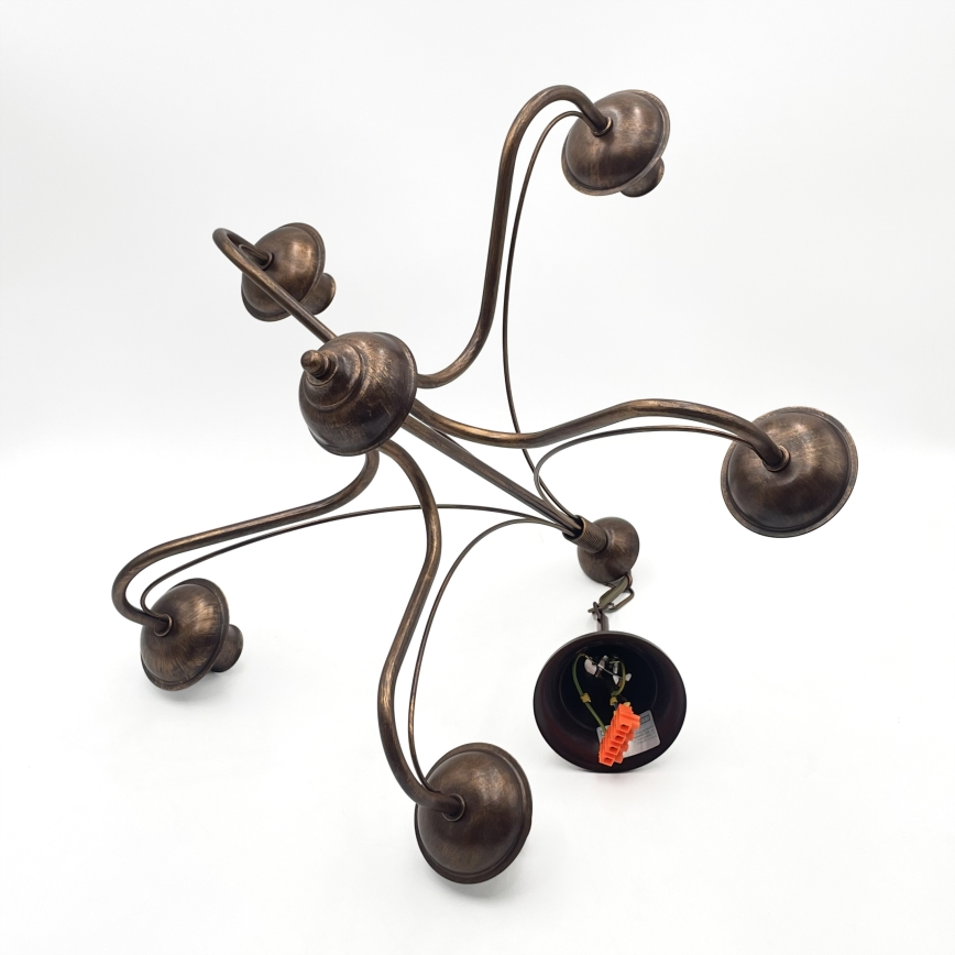 Lestenec na verigi ANTON 5xE14/15W/230V bronast