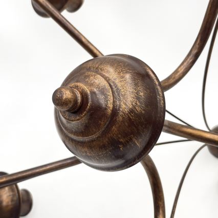 Lestenec na verigi ANTON 5xE14/15W/230V bronast