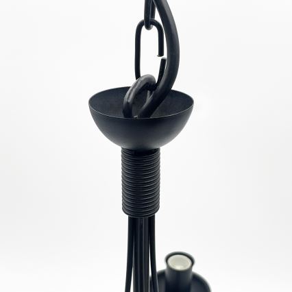 Lestenec na verigi ANTON 5xE14/15W/230V črna