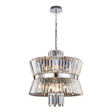 Lestenec na verigi AURELIA 12xE14/40W/230V mat krom