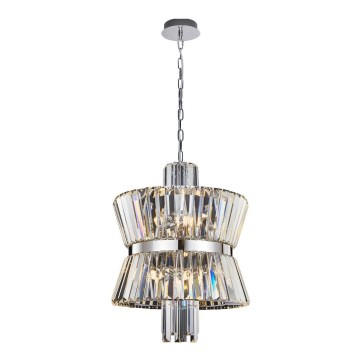 Lestenec na verigi AURELIA 8xE14/40W/230V mat krom