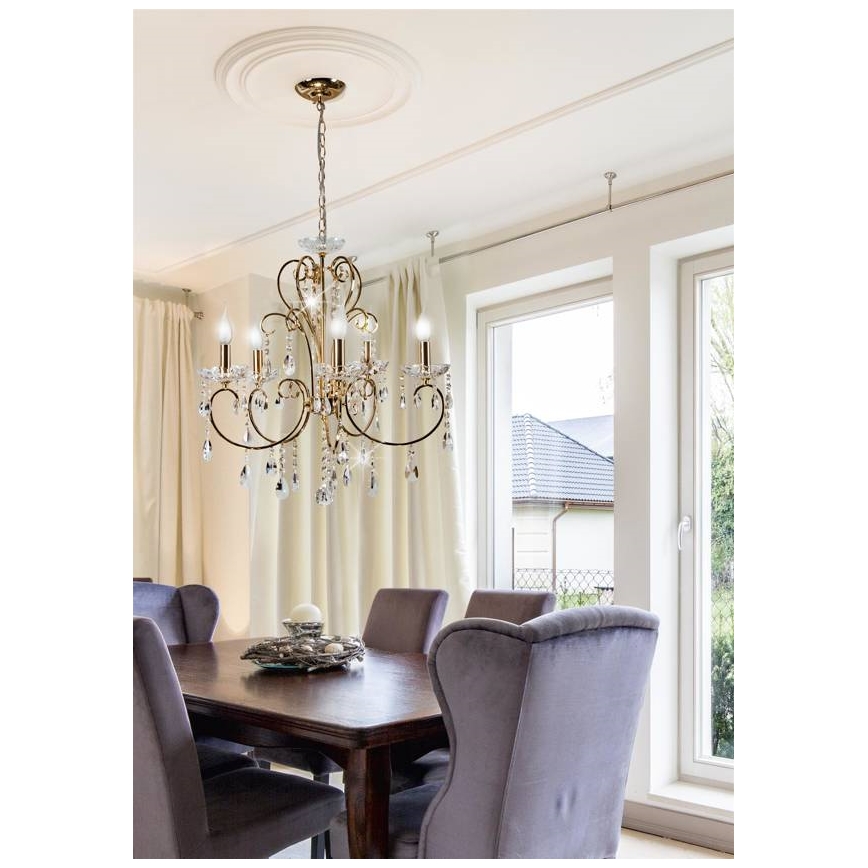 Lestenec na verigi AURORA 5xE14/40W/230V