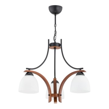 Lestenec na verigi BAFIA 3xE27/15W/230V rjava