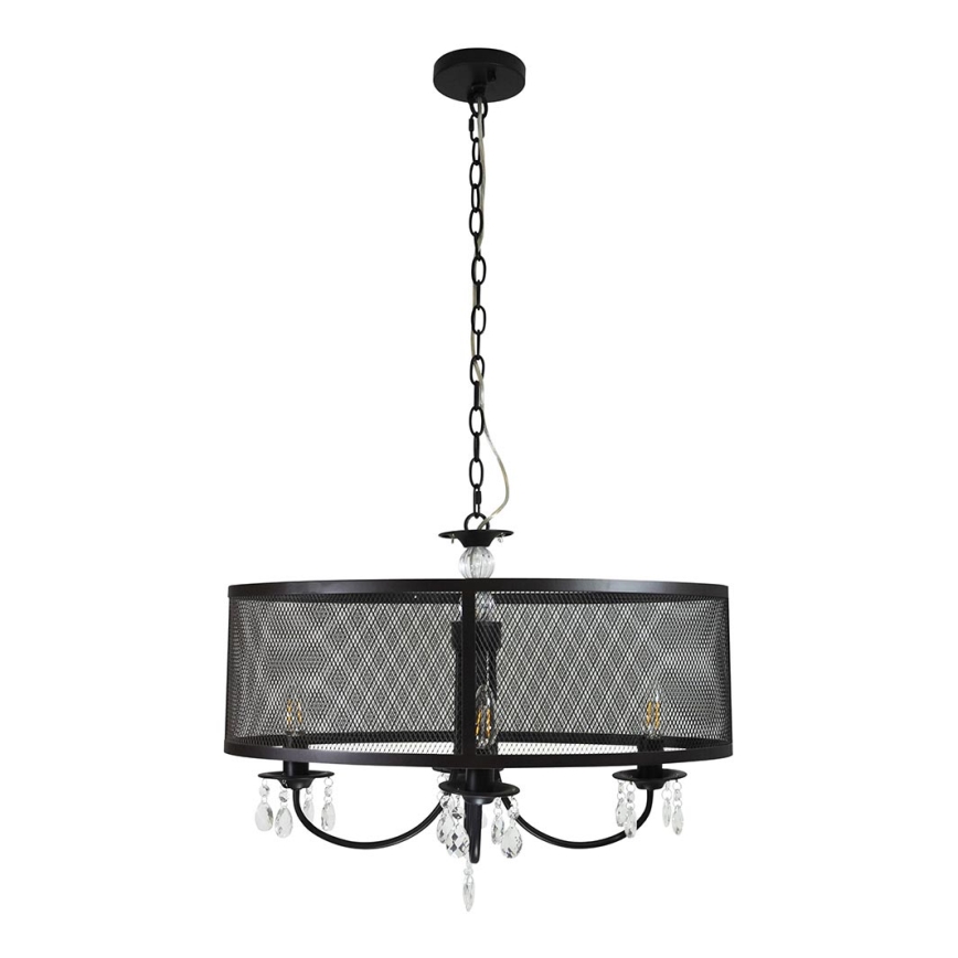 Lestenec na verigi BRESSO 4xE14/12W/230V črna