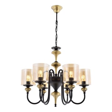 Lestenec na verigi BUSAN 6xE27/40W/230V zlat