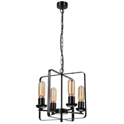 Lestenec na verigi CEDRIC II 4xE27/60W/230V črna