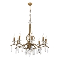 Lestenec na verigi CLASSIC 8xE14/40W/230V bronast