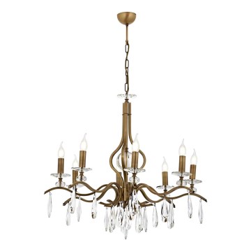 Lestenec na verigi CLASSIC 8xE14/40W/230V bronast
