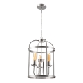 Lestenec na verigi CONSTANTINE 3xE27/60W/230V mat krom