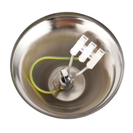 Lestenec na verigi CRISTAL 5xE14/10W/230V črna/matni krom