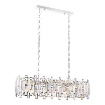 Lestenec na verigi CRYSTALLINE 13xE14/40W/230V sijajni krom