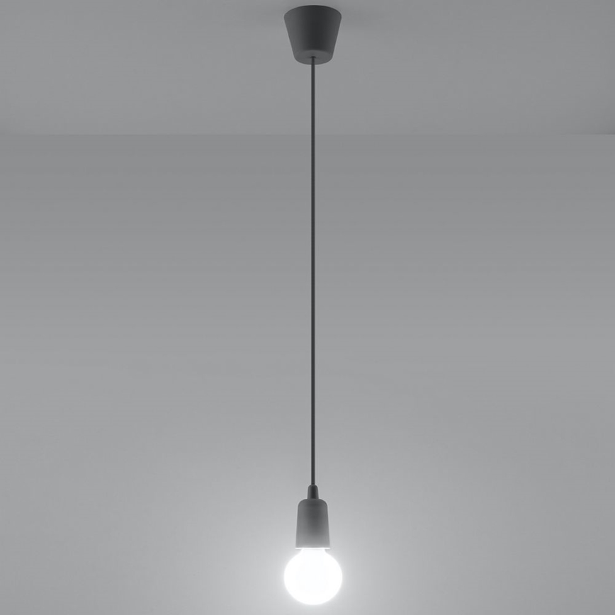 Lestenec na verigi DIEGO 1xE27/60W/230V siv