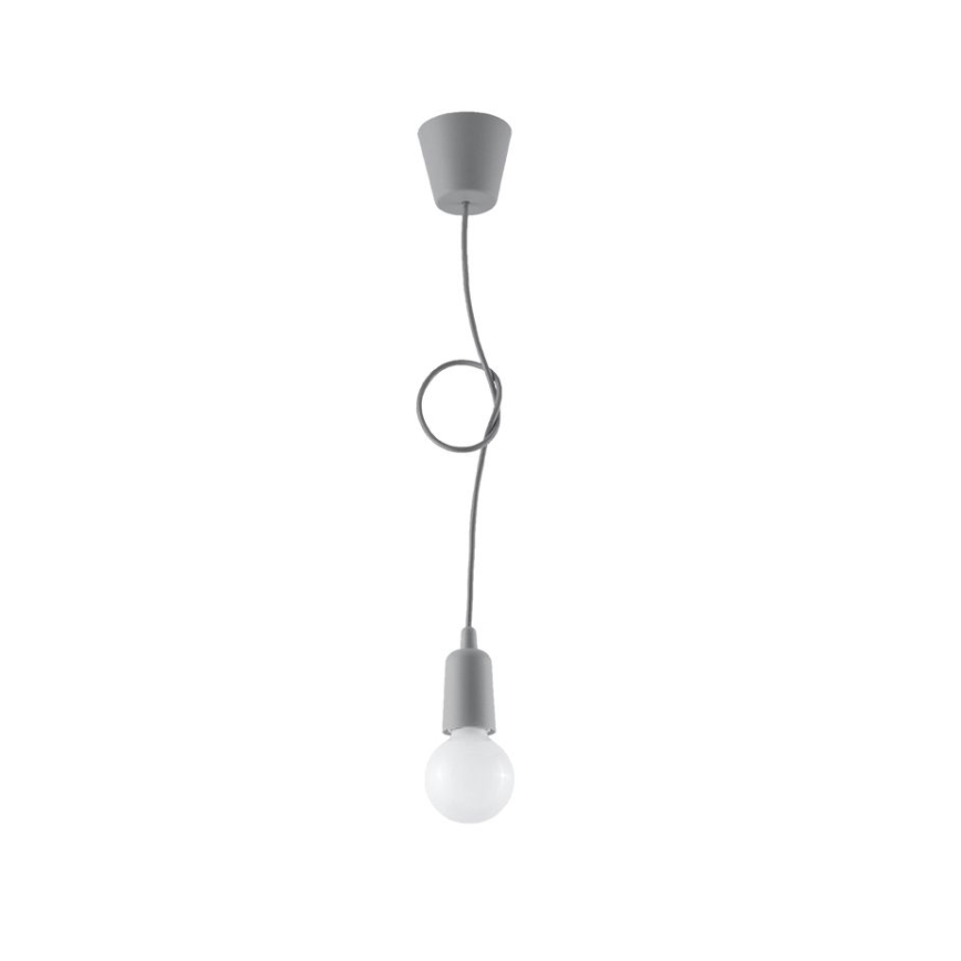 Lestenec na verigi DIEGO 1xE27/60W/230V siv