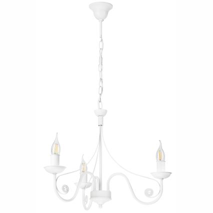 Lestenec na verigi DONATO 3xE14/40W/230V bela