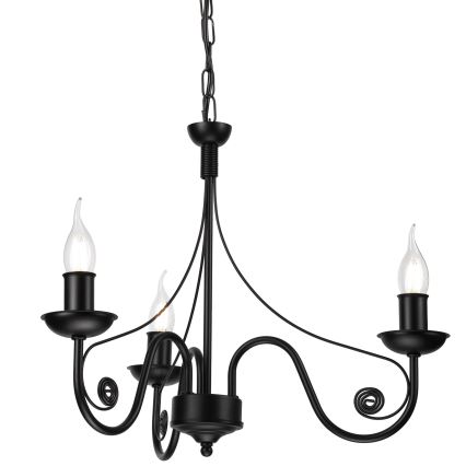 Lestenec na verigi DONATO 3xE14/40W/230V črna