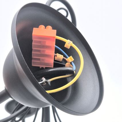Lestenec na verigi DONATO 5xE14/40W/230V črna