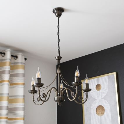 Lestenec na verigi DONATO 5xE14/40W/230V