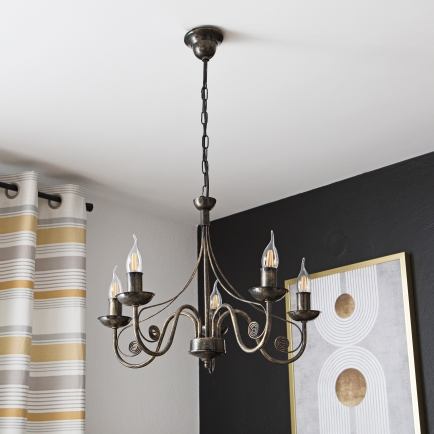 Lestenec na verigi DONATO 5xE14/40W/230V