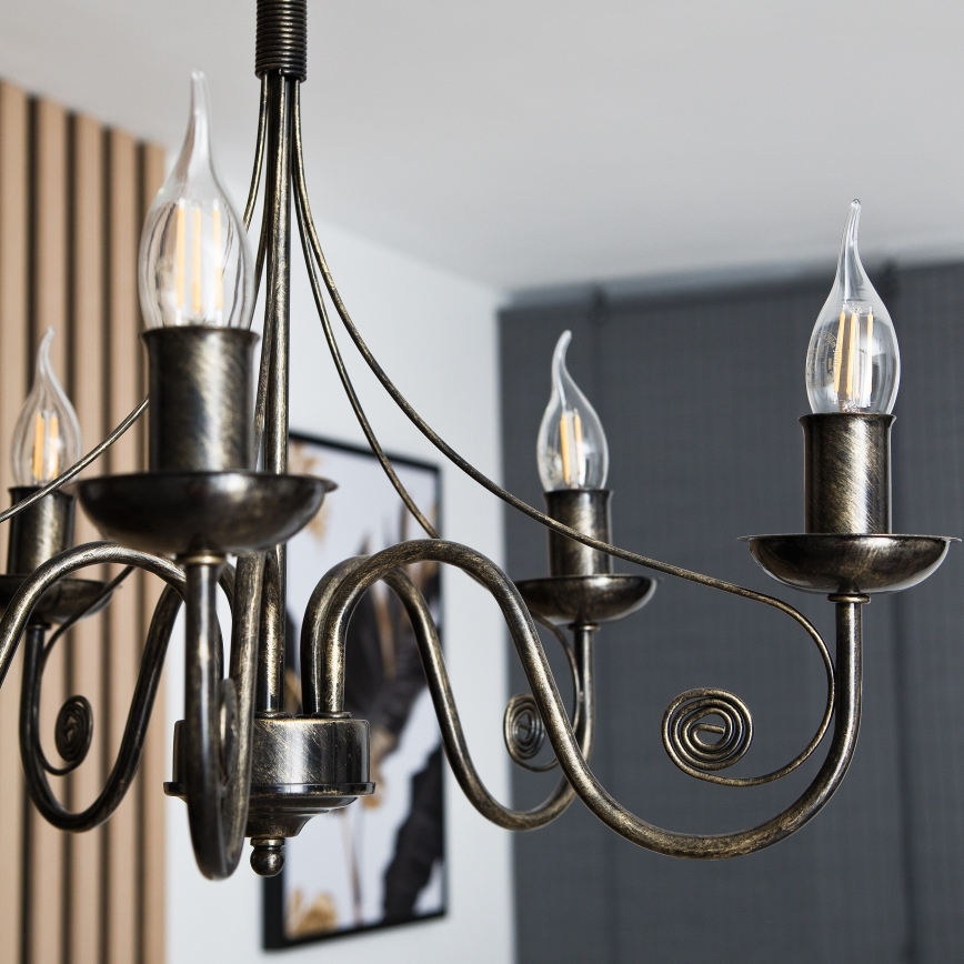 Lestenec na verigi DONATO 5xE14/40W/230V