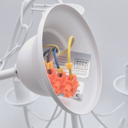 Lestenec na verigi DONATO 6xE14/40W/230V bela