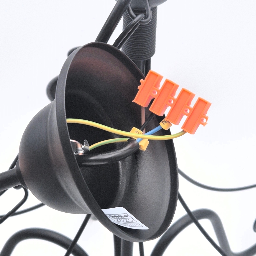 Lestenec na verigi DONATO 6xE14/40W/230V črna