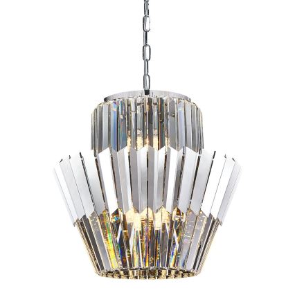Lestenec na verigi DONNA 9xE14/40W/230V pr. 45 cm mat krom
