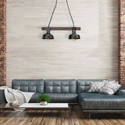 Lestenec na verigi FARO 2xE27/60W/230V