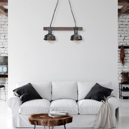 Lestenec na verigi FARO 2xE27/60W/230V