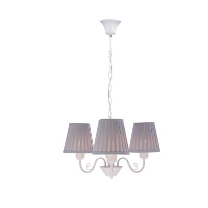 Lestenec na verigi FIREZ 3xE27/40W/230V bela/siva