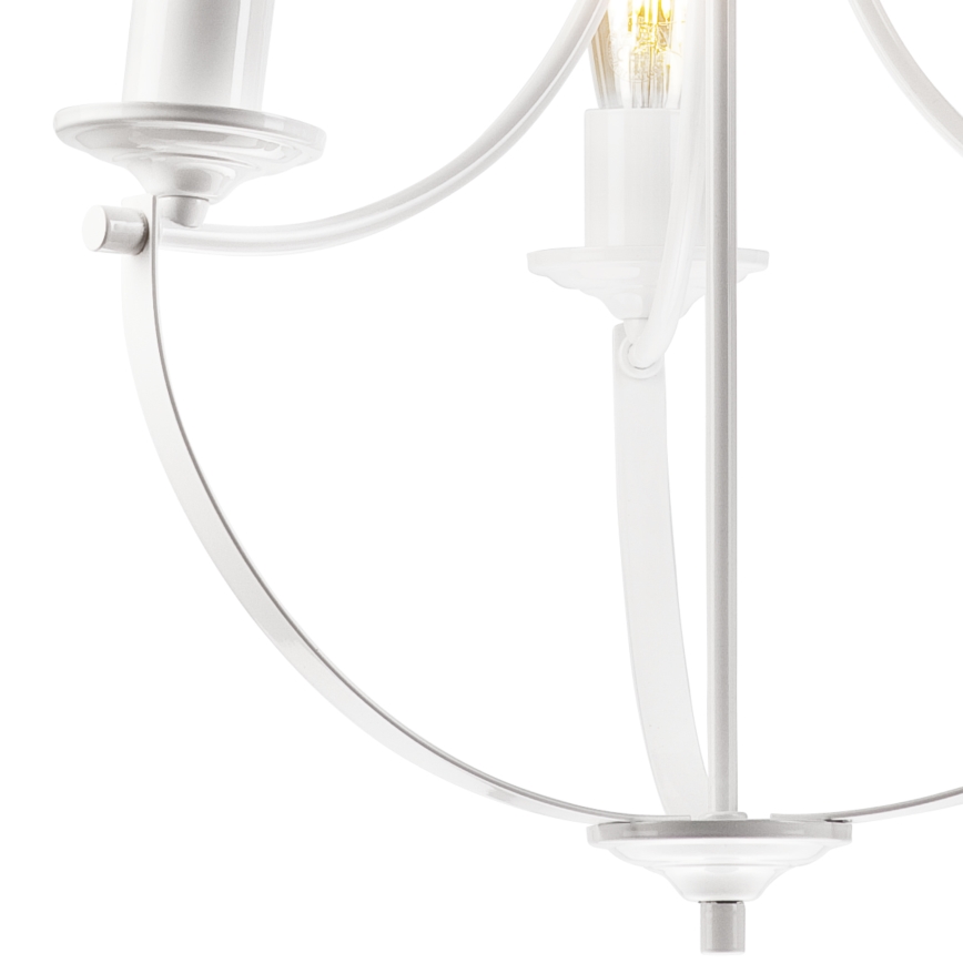 Lestenec na verigi GINA 3xE27/60W/230V bela