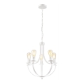 Lestenec na verigi GINA 5xE27/60W/230V bela