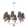 Lestenec na verigi GRENADA 8xE14/15W/230V siv
